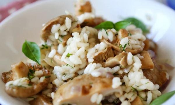 Різотто з куркою та грибами рецепт