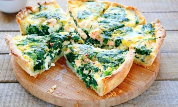 Пиріг з куркою та шпинатом