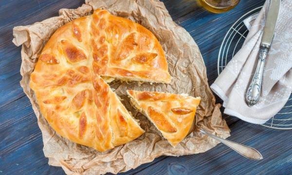 Пиріг на кефірі з куркою